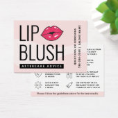 Roze lichte spoeling Kaart voor advies na tercare (Bureau)