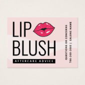 Roze lichte spoeling Kaart voor advies na tercare (Voorkant)