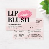 Roze lichte spoeling Kaart voor advies na tercare (Bureau)