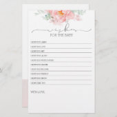 Roze lichte, zachte, ventilator Baby shower (Voorkant / Achterkant)