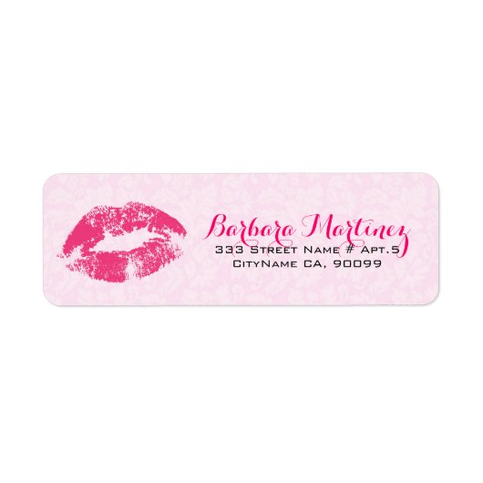 Roze lichten en Damasmaskers maken kunstmatig ontw Etiket (Voorkant)