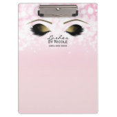 Roze Lichten Gouden Make-up Ogen Wimpers Gepersona Klembord (Voorkant)