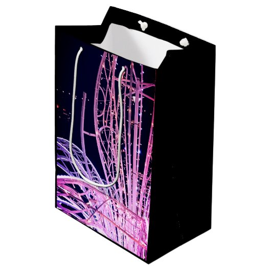 Roze lichten medium cadeauzakje (Voorkant Gekanteld)