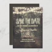 roze lichten rustig sparen de datumkaarten save the date (Voorkant / Achterkant)