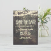 roze lichten rustig sparen de datumkaarten save the date (Staand voorkant)