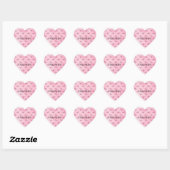 Roze lichtere Waterverf Hart Sticker (Vel)