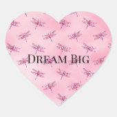 Roze lichtere Waterverf Hart Sticker (Voorkant)