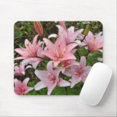 Roze lichtflorale schoonheid muismat (Met muis)