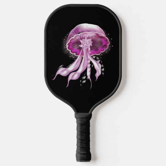 Roze lichtgevende kwal pickleball paddle (Voorkant)