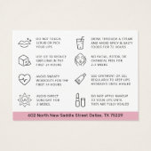 Roze lichtgewicht spoeling na Kaart voor de instru (Achterkant)