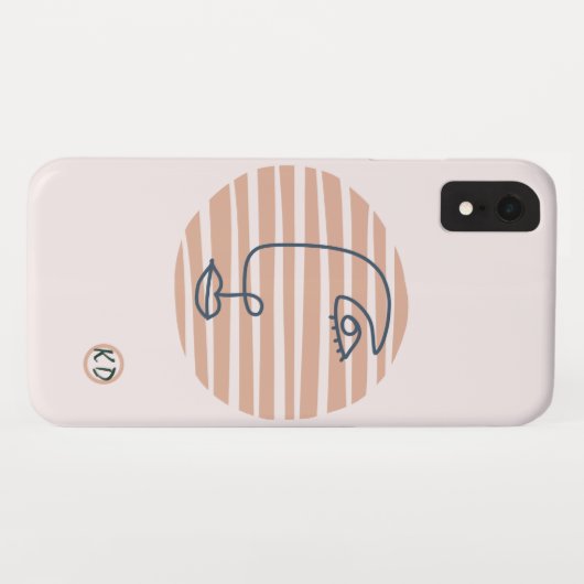 Roze, lichtzinnige geometrische moderne kunst Case-Mate iPhone case (Achterkant (horizontaal))