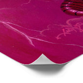 Roze, lichtzinnige kunstschilderkunst poster (Hoek)