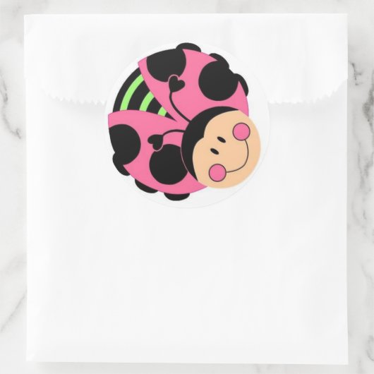 Roze lidobug Sticker (Tas)