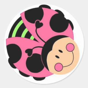 Roze lidobug Sticker