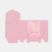 Roze Lief 16 Verjaardag Bedankdoosjes (Uitgevouwen)