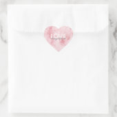 Roze Liefde Altijd Hart Sticker (Tas)
