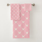 Roze liefde bad handdoek (Insitu)