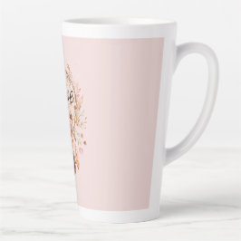 Roze Liefde Boho Bloemen Veren Droomvanger Latte Mok