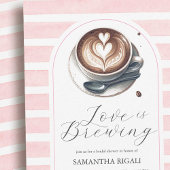 Roze Liefde Brouwt Bruids Douche Uitnodigingen