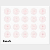 Roze Liefde Bruist Bruids Espresso Shower Ronde Sticker (Vel)