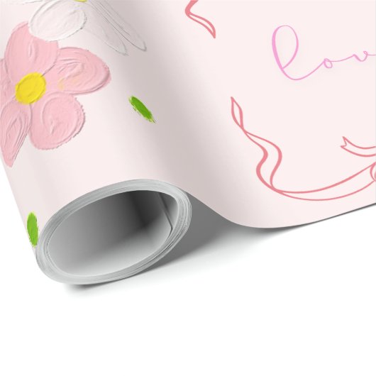 ROZE LIEFDE CADEAUPAPIER (Rol Hoek)