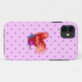 Roze liefde Case-Mate iPhone case (Achterkant (horizontaal))