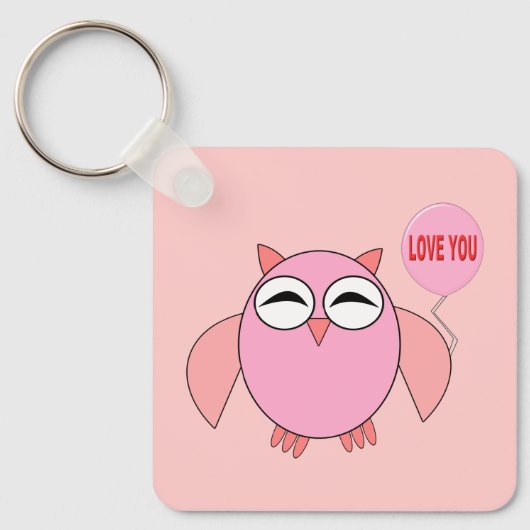Roze liefde die je aanpast sleutelhanger (Voorkant)