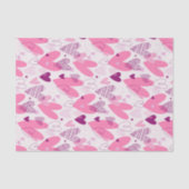 Roze Liefde Doodle Schets Patroon Valentijnsdag Tissuepapier (Voorkant)