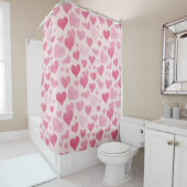 Roze liefde douchegordijn (In situ)