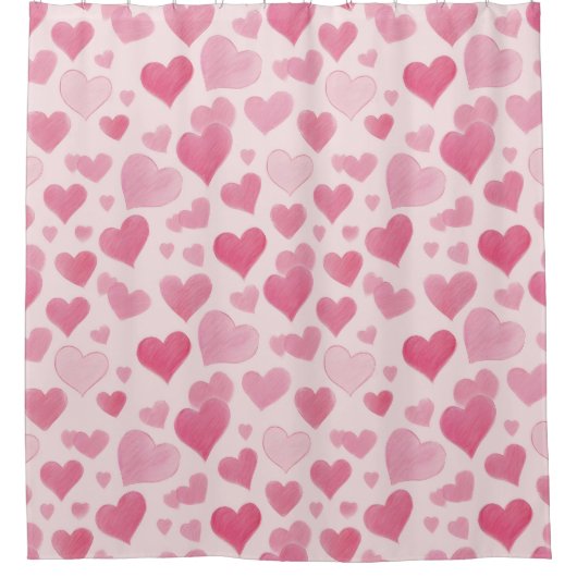 Roze liefde douchegordijn (Voorkant)