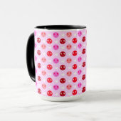 Roze Liefde Emoji koffiekop Mok (Voorkant links)