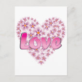 Roze liefde en dagen briefkaart (Voorkant)