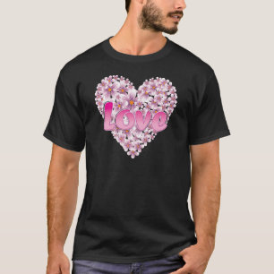 Roze liefde en dagen t-shirt
