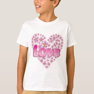 Roze liefde en dagen t-shirt