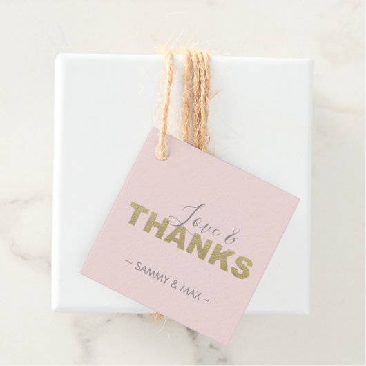 Roze liefde en dank je wel favorietlabels bedankjes labels (In situ)