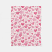 Roze liefde fleece deken (Voorkant)