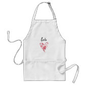  roze liefde - Floral hart Standaard Schort (Voorkant)