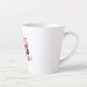 Roze "Liefde" Gestapelde Bubble Lettertype Latte Mok (Rechts)