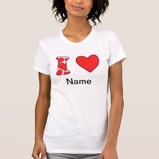 Roze liefde gestompt t-shirt (Voorkant)