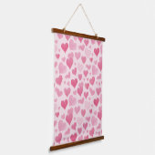 Roze liefde hangend wandkleed (Gebogen)