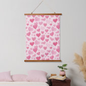 Roze liefde hangend wandkleed (Slaapkamer)