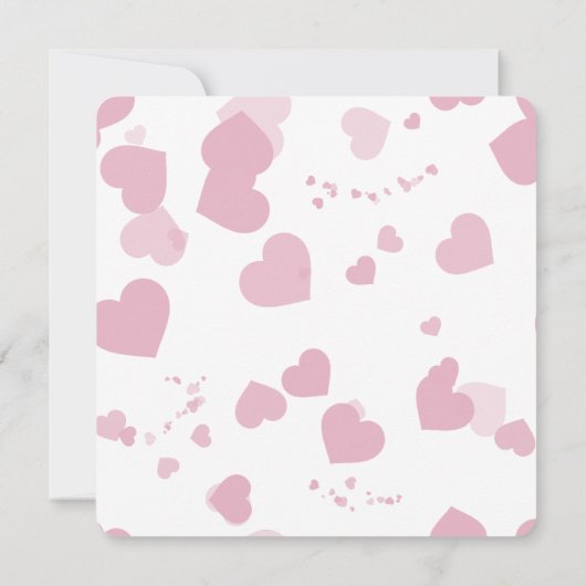  Roze Liefde Hart Confetti bruiloft Kaart (Achterkant)