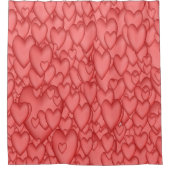 Roze liefde hart decoratief douchegordijn (Voorkant)