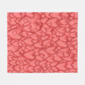 Roze liefde hart decoratief fleece deken (Voorkant (Horizontaal))