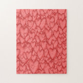 Roze liefde hart decoratief legpuzzel (Verticaal)
