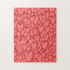 Roze liefde hart decoratief legpuzzel
