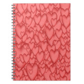 Roze liefde hart decoratief notitieboek (Voorkant)