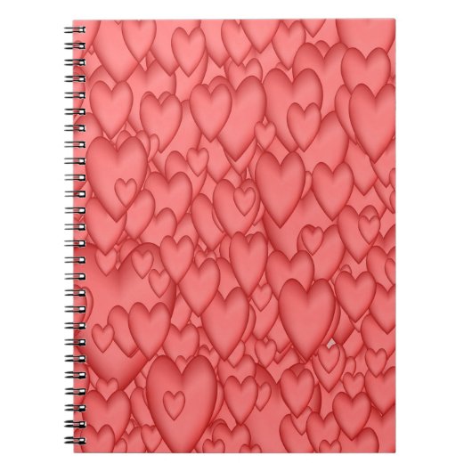 Roze liefde hart decoratief notitieboek (Voorkant)