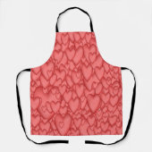 Roze liefde hart decoratief schort (Voorkant)