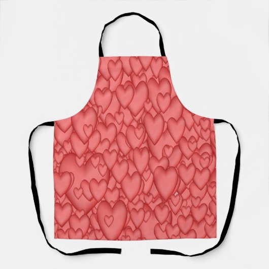 Roze liefde hart decoratief schort (Voorkant)